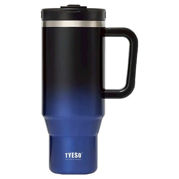 TYESO 泰碩 手把冰霸杯  1個  黑藍漸變  1.2L