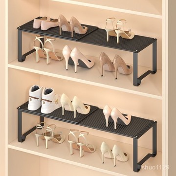 臺灣🚍8H出🉑可伸縮鞋櫃分層隔闆宿捨收納神器鞋架櫃子分隔層置物託層架省空間