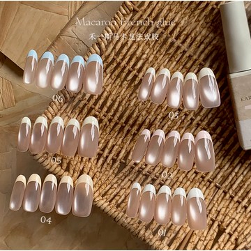 馬卡龍法式流平膠 6色一套｜禾一斯｜小紅書狂推膠款 瓶裝5g 指甲油套組 甲油膠套組 美甲膠套組 光療套組 AP1