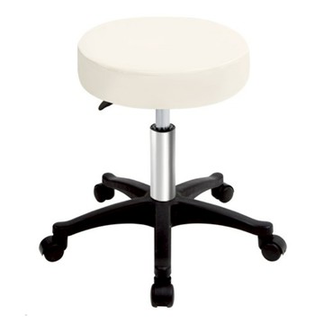 comet Home 高度可調節皮革滑輪圓椅  奶白色  1個