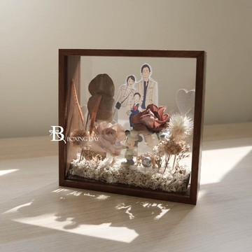 客製立體乾燥花相框/母親節/情侶/紀念/新人/七夕/家人/朋友