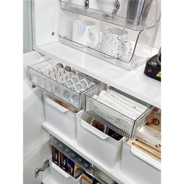 棟哈桌下抽屜式收納盒廚房桌面隱形抽屜神器櫥柜底下隱藏置物架