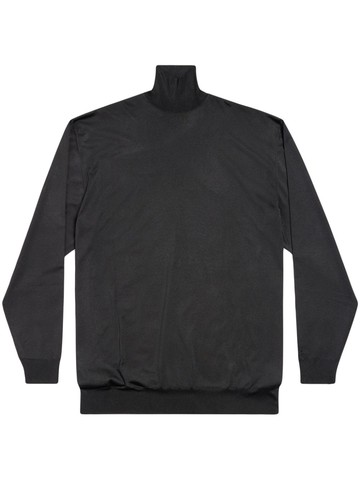 Balenciaga - BB Oversized high-neck sweater - men - Recycled Polyester/Polyester - 2 - Black