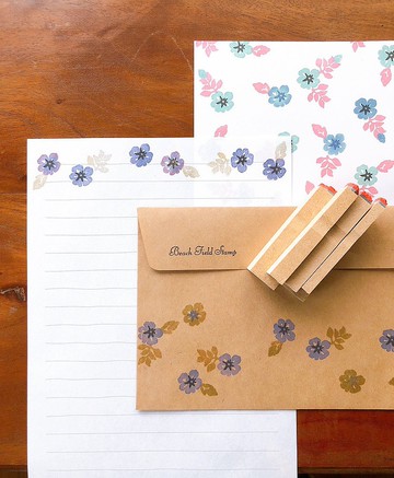 花卉圖案印章 5 件組