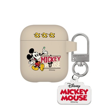 【正版授權】Disney經典-米奇款活力步伐強悍防摔AirPods保護套(附吊飾)
