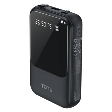 TOTU 拓途 多功能八合一自帶充電線行動電源 10000mAh PD/QC快充  黑色  PB-1010