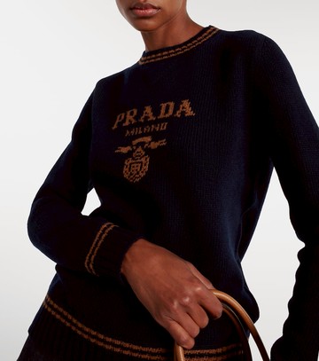 Prada Logo wool and cashmere sweater
