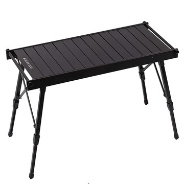BLACK DOG 黑狗 可升降IGT折疊露營桌 4kg  95cm  夜幕黑  95 x 38 x 41/58cm