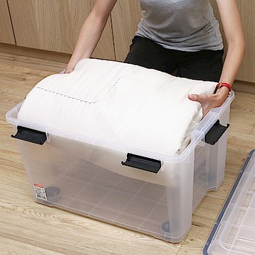 KEYWAY 聯府 漢克可疊式防潮收納箱55L(附輪)(買1送1)