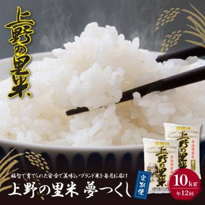 ふるさと納税 福智町 上野の里米 夢つくし10kg定期便(毎月・年12回)