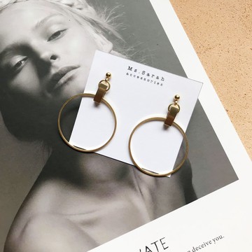 黃銅耳環_成熟女人(可改夾)