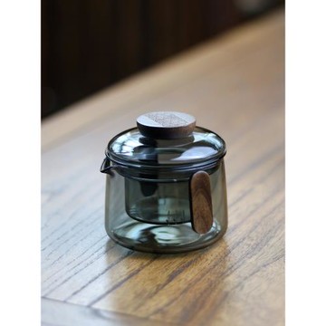 小號180ml手抓壺 耐熱玻璃泡茶器創意雙耳防燙泡茶碗內膽過濾蓋碗