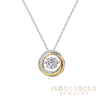 【ID】1克拉 鉑金墜 最白Dcolor VS1 高規格淨度(培育鑽石)-三色閃耀款