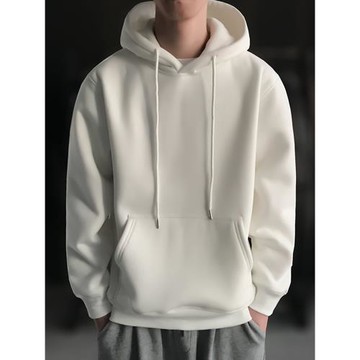 連帽衛衣男士純色外套情侶美式潮牌2025新款重磅秋冬季男裝上衣服