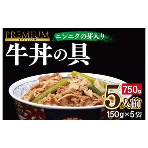 ふるさと納税 大阪府 泉佐野市 牛丼の具 ニンニクの芽入り（150g×5袋）レンジでチン 時短 簡単調理