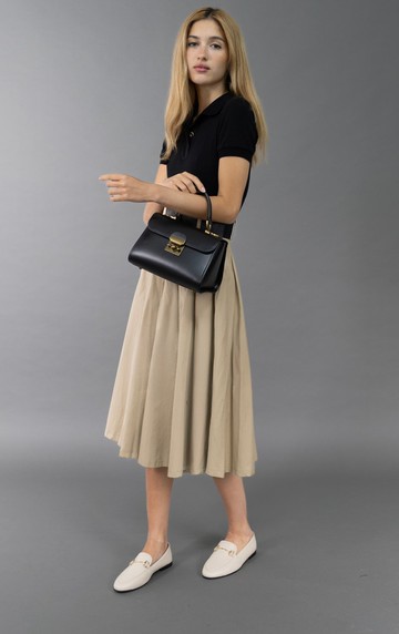 RENEE 黑色 經典復古手提包