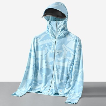 【巴黎精品】防曬外套連帽夾克-冰絲UPF50+黑膠帽簷男女外套20色a1ba20