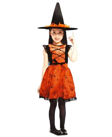 蜘蛛女巫，俏麗蜘蛛女巫 萬聖節 兒童變裝 巫婆 cosplay 表演服 萬聖主題派對 小魔女，X射線【W704775】