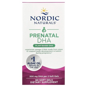Nordic Naturals, 產前 DHA，60 粒軟膠囊（每粒軟膠囊 250 毫克）