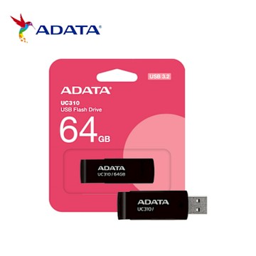 威剛 UC310  64GB USB3.2旋轉隨身碟(黑)