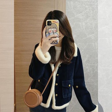 【LANNI 藍尼】★羊羔絨合身保暖外套(女裝/女外套/休閒/百搭/通勤)