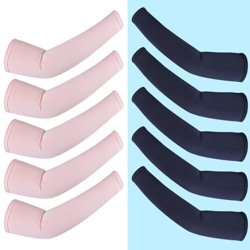 los1322戶外騎行登山冰袖夏天冰感純色透氣護臂套高彈親膚防曬肘護套