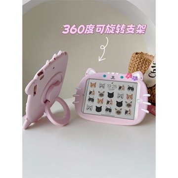 貓咪外殼旋轉支架可愛硅膠蘋果