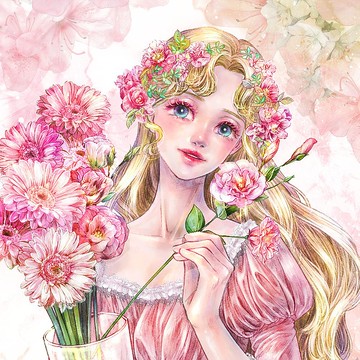 插花貼紙（8色）