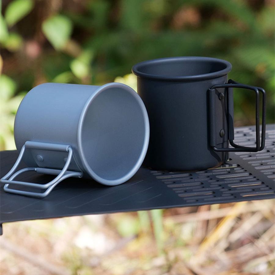 マグカップ ステンレス アウトドア キャンプ 折りたたみ式ハンドル付きのキャンプカップ,超軽量,水用カップ,コーヒー,ティーカップ,キッチン用品
