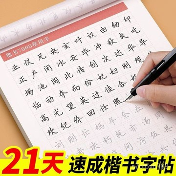 🔥臺灣出貨🔥練字帖 寫字帖 練字本 手寫體字帖 臨摹 楷書臨摹練字帖成人大學生正楷鋼筆書法常用字一整套