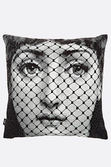FORNASETTI Burlesque canvas cushion Unisex