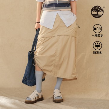 Timberland 女款米色兩截式休閒裙|A67UFY94