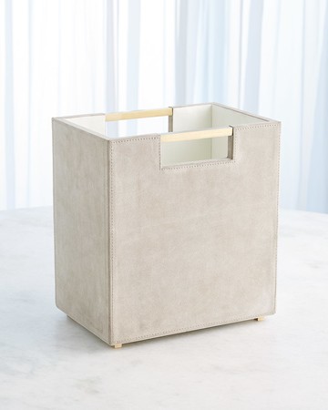 Posh Suede Wastebasket