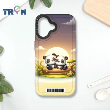 TRON IPHONE 16 可愛萌熊貓 防摔 MAGSAFE 磁吸 太空載具殼 透黑 手機殼