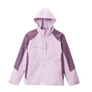 防風防水蓄熱保暖女外套-木槿粉L