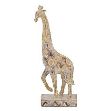 YU Living 北歐風金色長頸鹿動物擺飾品(高31cm/金色)