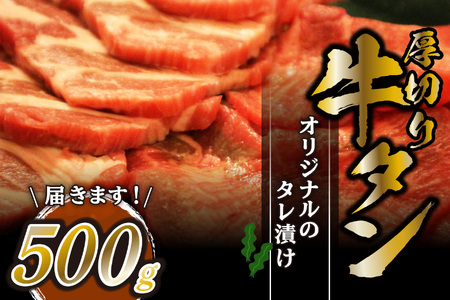 訳なし ＜ 厚切り ＞ 牛タン 500g レビューキャンペーン 北海道 牛タン 新ひだか 牛タン 日高 牛タン 昆布 使用 特製 タレ漬け 牛タン 味付き 牛タン 牛肉 牛タン 肉 牛タン 牛たん 牛タン ミツイシコンブ 牛タン