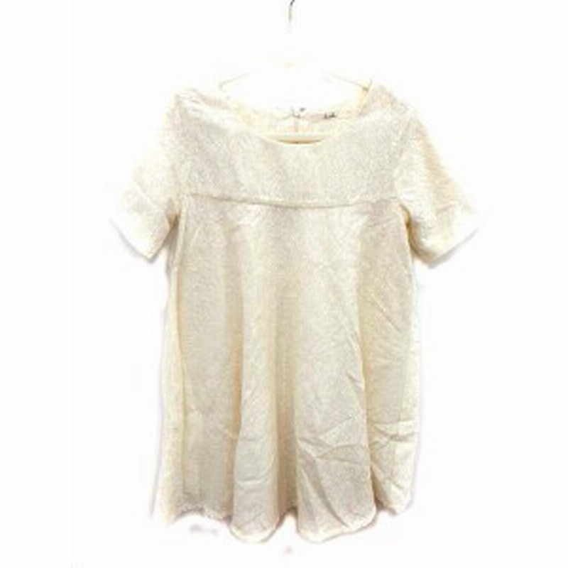 中古 ダズリン Dazzlin ワンピース フレア ミニ レース 半袖 Uネック S 白 ホワイト Yi レディース 通販 Lineポイント最大1 0 Get Lineショッピング