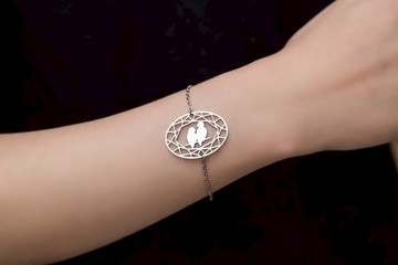 鸚鵡手鍊 寶石與動物系列:抗敏醫療鋼