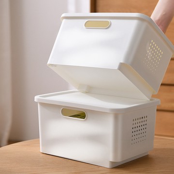 日式帶蓋提手分類塑料框整理箱帶滑輪可疊加收納盒家用防塵儲物盒小紅書同款