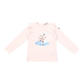 Moncler Enfant Kids 小熊印花寶寶粉長袖 T-Shirt