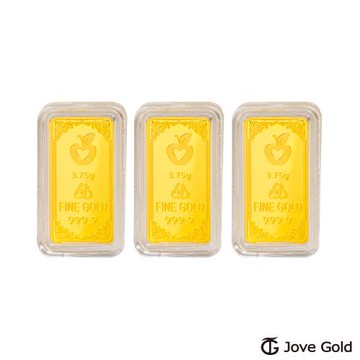 JoveGold 守護平安黃金條塊 - 壹台錢*3（共参台錢）