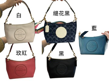 ~雪黛屋~COACH 水餃包小容量國際正版保證進口防水防刮皮革材質品證購證塵套提袋等候10-15日C28251