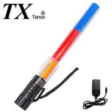 TX特林充電式40cm紅藍光帶哨指揮棒(T-S40B)