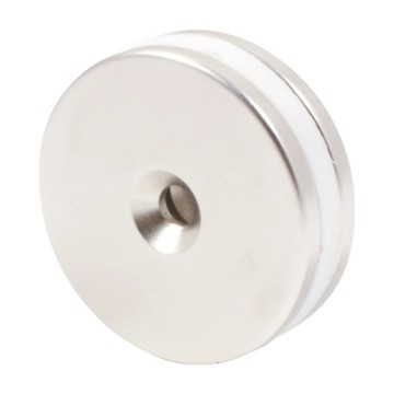 釹製圓形沉頭磁鐵 50 x 5mm  銀色  2個