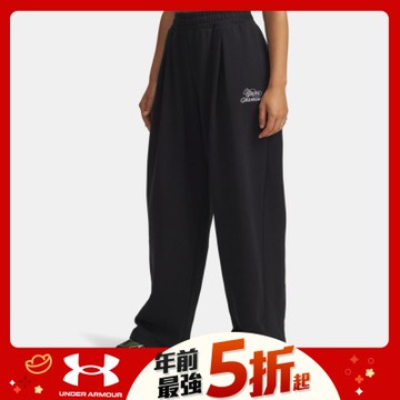【UNDER ARMOUR】UA 女 Rival Fleece Script 長褲_6012293-001