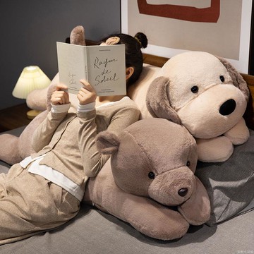 可愛長條抱枕臥室大靠枕床頭狗狗毛絨玩具睡覺床上夾腿ins風超軟