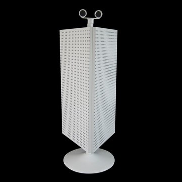 商品展示架 旋轉飾品展示架掛鉤貨架洞洞板架 白色鐵藝金屬架J-110公司貨