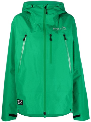 RLX Ralph Lauren - Patrol hooded windbreaker jacket - women - Recycled Polyester/Polyester - L - Green