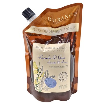 DURANCE 朵昂思 精油馬賽液態皂補充瓶 薰衣草 500ml 天然精油 法國製造  1包